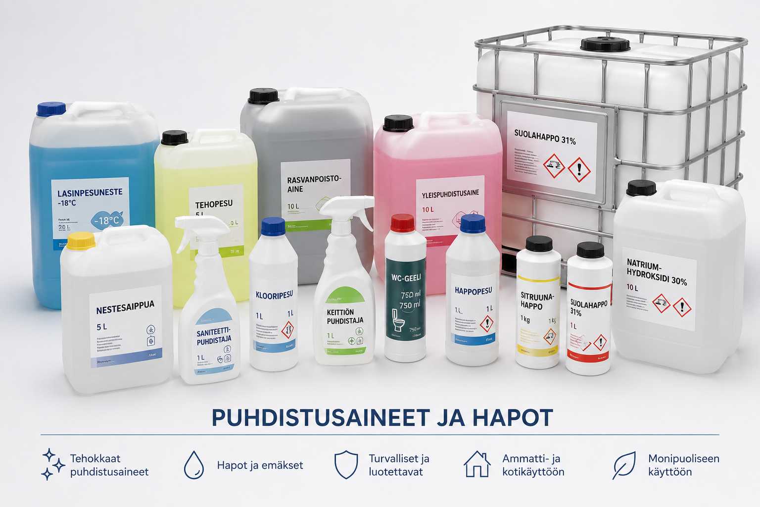 Puhdistusaineet ja hapot